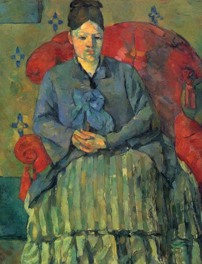 Portrait of Madame Cézanne in a Red Armchair by Paul Cézanne